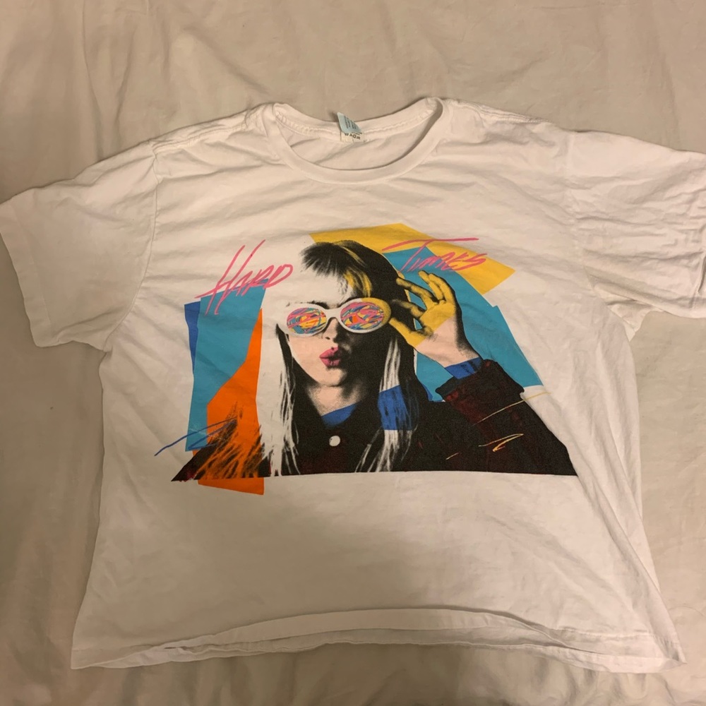 paramore hard times hot topic shirt